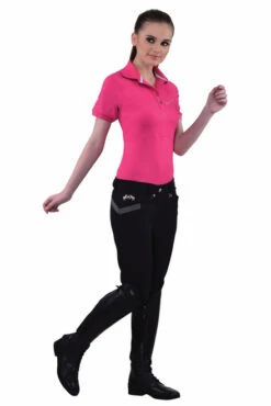 Equine Couture Sarah Knee Patch Breeches -Riding Apparel Store 110719 black front 1 77164 95051.1527301940