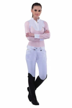 Equine Couture Sarah Knee Patch Breeches -Riding Apparel Store 110719 white front 1 42535 34738.1527301940