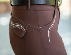 FITS Abbey Knee Patch Tread Breeches -Riding Apparel Store A636Abbey kp Mahogany hip fits 29134.1659368769