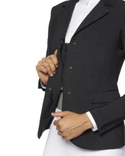 Cavalleria Toscana Zip Riding Jacket In Dark Grey -Riding Apparel Store GP zip riding jacket dark grey zipper GGD035 JE133 F898 CT 99925.1660057860