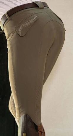 FITS Abbey Knee Patch Tread Breeches -Riding Apparel Store abbey knee patch tread breech olive fits 57586.1659368755