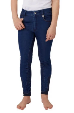 Horze Kids Allison Denim Breeches Full Seat 5 Horze Kids Allison Denim Breeches Full Seat -Riding Apparel Store allison denim fs denim blue front 36683 DNB horze 74633.1654111856