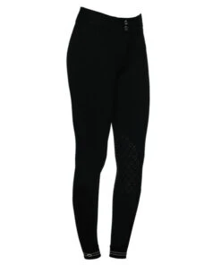Cavalleria Toscana American Logo Tape Breeches -Riding Apparel Store american breech logo tape black side PAD130 PA010 9999 CT 35903.1657326680