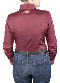 TuffRider Americana Western Show Shirt -Riding Apparel Store americana shirt burgundy back tuffrider 06218.1631321968