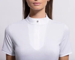 Samshield Apollina Short Sleeve Show Shirt -Riding Apparel Store apollina show shirt ss grey lurex bib APOLLINA samshield 40210.1638916924