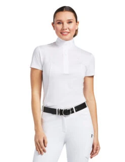 Ariat Aptos Short Sleeve Show Shirt -Riding Apparel Store aptos short sleeve show shirt white front 10008992 ariat 36931.1641678414