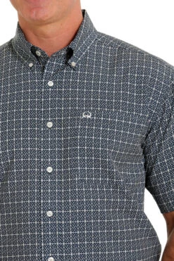 Men's Cinch ArenaFlex Navy Print Shirt