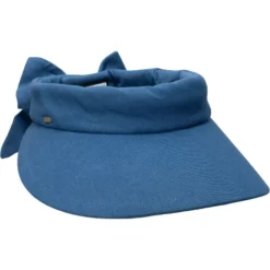 Scala Arosa Deluxe Visor With Bow -Riding Apparel Store arosa deluxe cotton visor bow atlantic blue V25 ATLANTIC BLUE scala 56186.1691251156