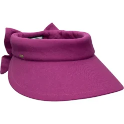 Scala Arosa Deluxe Visor With Bow -Riding Apparel Store arosa deluxe cotton visor bow orchid V25 ORCHID scala 70040.1691250619