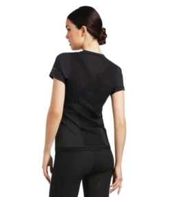 Ariat Ascent Crew Short Sleeve Baselayer -Riding Apparel Store ascent crew SS baselayer black back 10039200 ariat 59053.1645830723