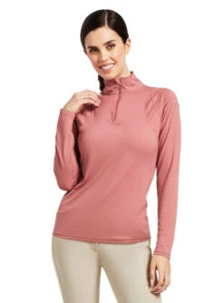 Ariat Auburn Quarter Zip Baselayer -Riding Apparel Store auburn 1 4 zip baselayer antique rubia front 10039493 ariat 56386.1662078725