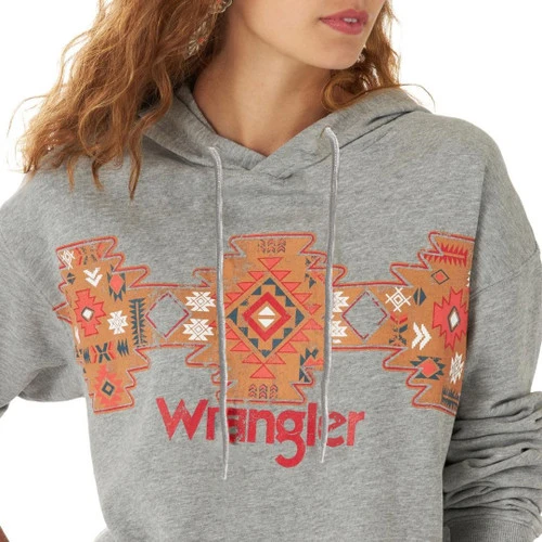 Wrangler Aztec Cropped Hoodie 3 Wrangler Aztec Cropped Hoodie - Image 3