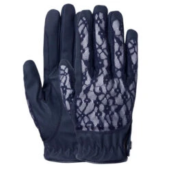 B Vertigo Lace Riding Gloves -Riding Apparel Store b vertigo lace gloves navy hero 31739 VDB horze 48235.1652645696