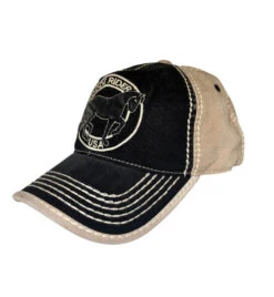 Goode Rider Baseball Cap -Riding Apparel Store ball cap black tan denim side goode rider 32986.1650825677