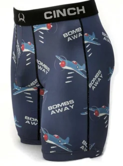 Men's Cinch Bombs Away Boxer Briefs -Riding Apparel Store bombs away boxers blue front MXY6001023 cinch 59540.1674679870
