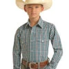 Boys Panhandle Checked Shirt Long Sleeve
