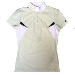 RG Button Competition Polo Short Sleeve -Riding Apparel Store button competition polo SS green front POW003 JS001 5H00 RG 98152.1670025205