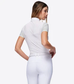RG Button Competition Polo Short Sleeve -Riding Apparel Store button competition polo ss lt.grey back POW003 JS001 8100 cavalleria toscana 86532.1670277302