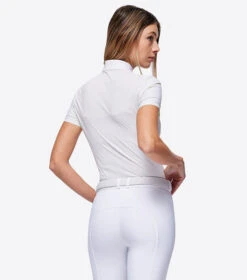 RG Button Competition Polo Short Sleeve -Riding Apparel Store button competition polo ss white back POW003 JS001 0001 cavalleria toscana 61621.1670277200