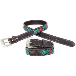 Circle Y Cactus Flower Filigree Belt