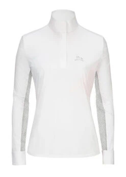 RJ Classics Carly 37.5 Show Shirt -Riding Apparel Store carly 37.5 thermo reg ls black dots front AC500C rj classics 22530.1651878305