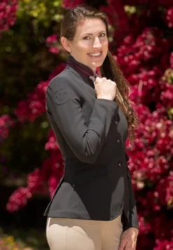 Cavalleria Toscana Knit Collar Riding Jacket -Riding Apparel Store cavalleria toscana knit collar riding jacket black 24465.1600711298