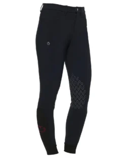 Kids Cavalleria Toscana Logo Breeches Knee Grip 13 Kids Cavalleria Toscana Logo Breeches Knee Grip -Riding Apparel Store chd logo grip breeches navy side PAK025 JE010 7001 cavaleria toscana 47986.1640125387