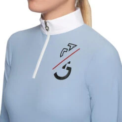 Cavalleria Toscana Girls Team Zip Long Sleeve Polo