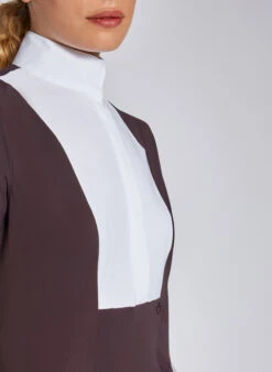 Cavalleria Toscana Hunter Competition Shirt Long Sleeve -Riding Apparel Store competition LS poplin bib dk purple bib CAD191 JE002 3A00 CT 43987.1690564915