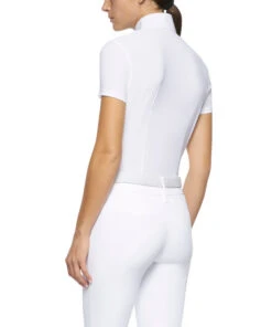 Cavalleria Toscana Hunter Competition Shirt Short Sleeve -Riding Apparel Store competition SS poplin bib white back CAD192 JE002 0001 cavalleria 08512.1690565773
