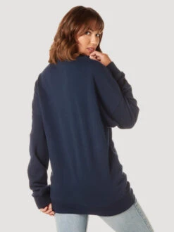 Wrangler Cowboy Ride Sweatshirt -Riding Apparel Store cowboy ride sweatshirt navy back 112335643 wrangler 88075.1689438490