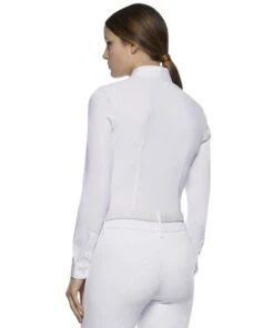 Cavalleria Toscana Crochet Bib Long Sleeve Shirt 8 Cavalleria Toscana Crochet Bib Long Sleeve Shirt -Riding Apparel Store crochet bib LS shirt white back CAD131 JE140 0001 CT 97540.1649191663