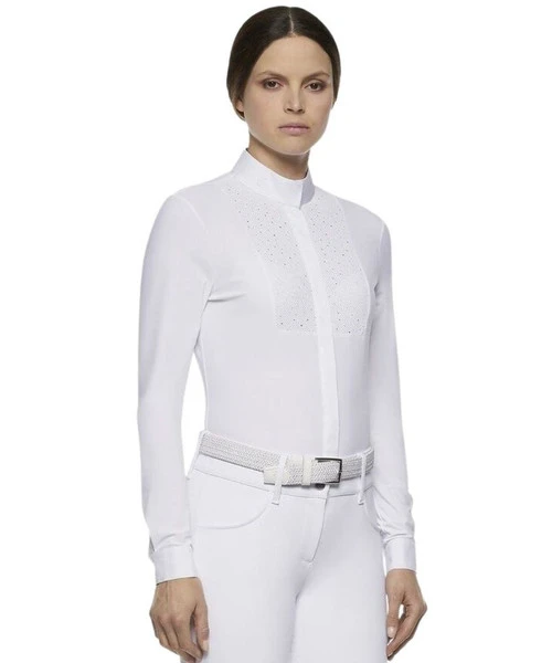 Cavalleria Toscana Crochet Bib Long Sleeve Shirt 2 Cavalleria Toscana Crochet Bib Long Sleeve Shirt - Image 2