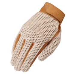 Heritage Crochet Riding Gloves -Riding Apparel Store crochet glove tan HG274 heritage 99821.1643407726