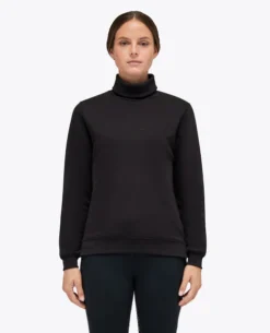 Cavalleria Toscana Embossed Turtleneck Pullover -Riding Apparel Store ct emboss turtleneck pullover black front FED106 CO100 9999 cavalleria toscana 28201.1664063454