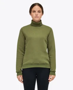 Cavalleria Toscana Embossed Turtleneck Pullover -Riding Apparel Store ct emboss turtleneck pullover fl.green front FED106 CO100 5E00 cavalleria toscana 48536.1664063444