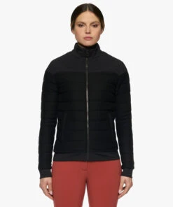 Cavalleria Toscana Wool Quilt And Jersey Jacket -Riding Apparel Store ct wool jersey quilted jacket black front MAD120 LY001 9999 ct 32087.1668278042