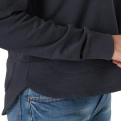 Wrangler Curved Hem Hoodie -Riding Apparel Store curved hem hoodie blue hem LWK116B wrangler 25096.1616545914