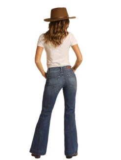 Rock & Roll Cowgirl Denim Trouser Jean -Riding Apparel Store denim trouser jean back W8M8229 rrcg 89021.1616355310