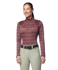 Kerrits Easy Stride Ice Fil Shirt Long Sleeve -Riding Apparel Store easy stride ice fil print ls mahogany front rider 40679 kerrits 29713.1663717624