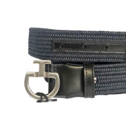 Cavalleria Toscana Elastic CT Clasp Belt Leather Trim -Riding Apparel Store elastic belt CT clasp navy black CIN077 CO058 cavalleria 69689.1597872730