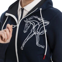 Horseware Ireland Horseware Flamboro Hoody -Riding Apparel Store flamboro hoody navy detail CJNHPH B000 horseware 00335.1673543023