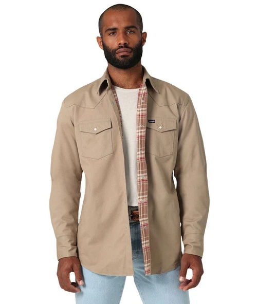 Men's Wrangler Flannel Lined Work Shirt 1 Men's Wrangler Flannel Lined Work Shirt