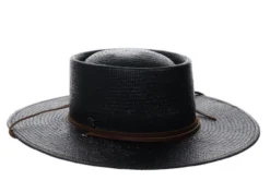 Biltmore Toyo Straw Gaucho Hat -Riding Apparel Store gaucho toyo straw hat black 3 4 front BVC100 BLACK biltmore 05989.1691354969