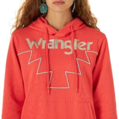 Wrangler Geo Hoodie -Riding Apparel Store geo hoodie dark pink detail 112317323 wrangler 80613.1656709559