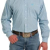 Men's Cinch Light Blue Geo Print Shirt