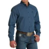 Men's Cinch Blue Geo Print Shirt Long Sleeve
