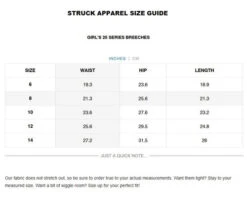 Struck Girls 25 Series Breeches 6 Struck Girls 25 Series Breeches -Riding Apparel Store girls 25 series breech size guide struck 04612.1650497174