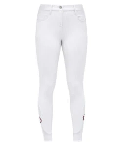 Girls Cavalleria Toscana CT Motif Print Breeches 11 Girls Cavalleria Toscana CT Motif Print Breeches -Riding Apparel Store girls CT motif breech white front PAA020 JE010 0001 CT 90209.1685034699
