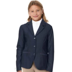 Ovation Child's AirFlex Show Coat -Riding Apparel Store girls airflex show coat navy ovation 65679.1624992159